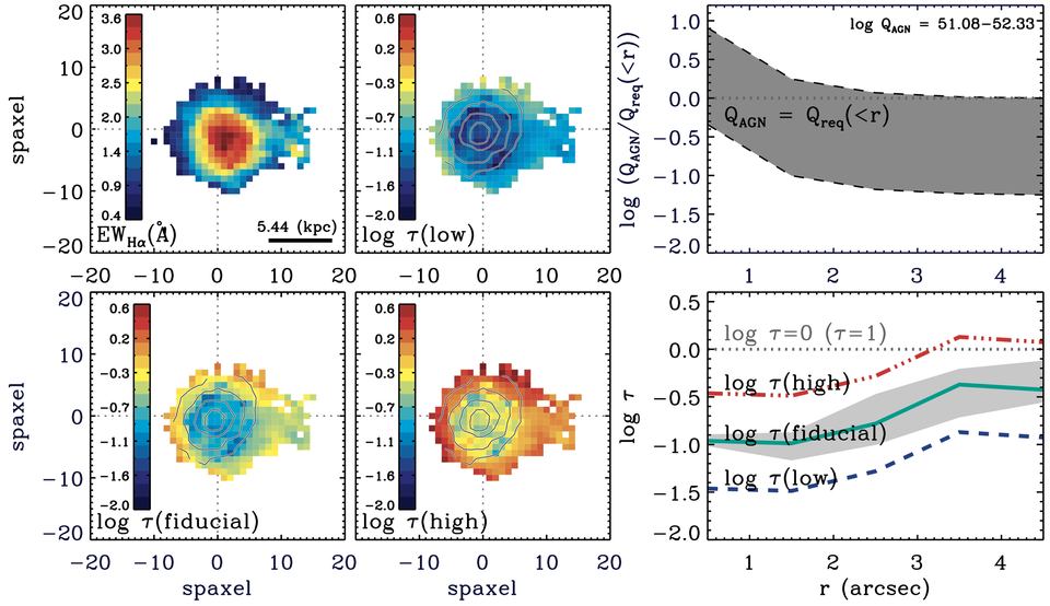 Spatially resolved EW(Hα) and ionizing-photon budget maps